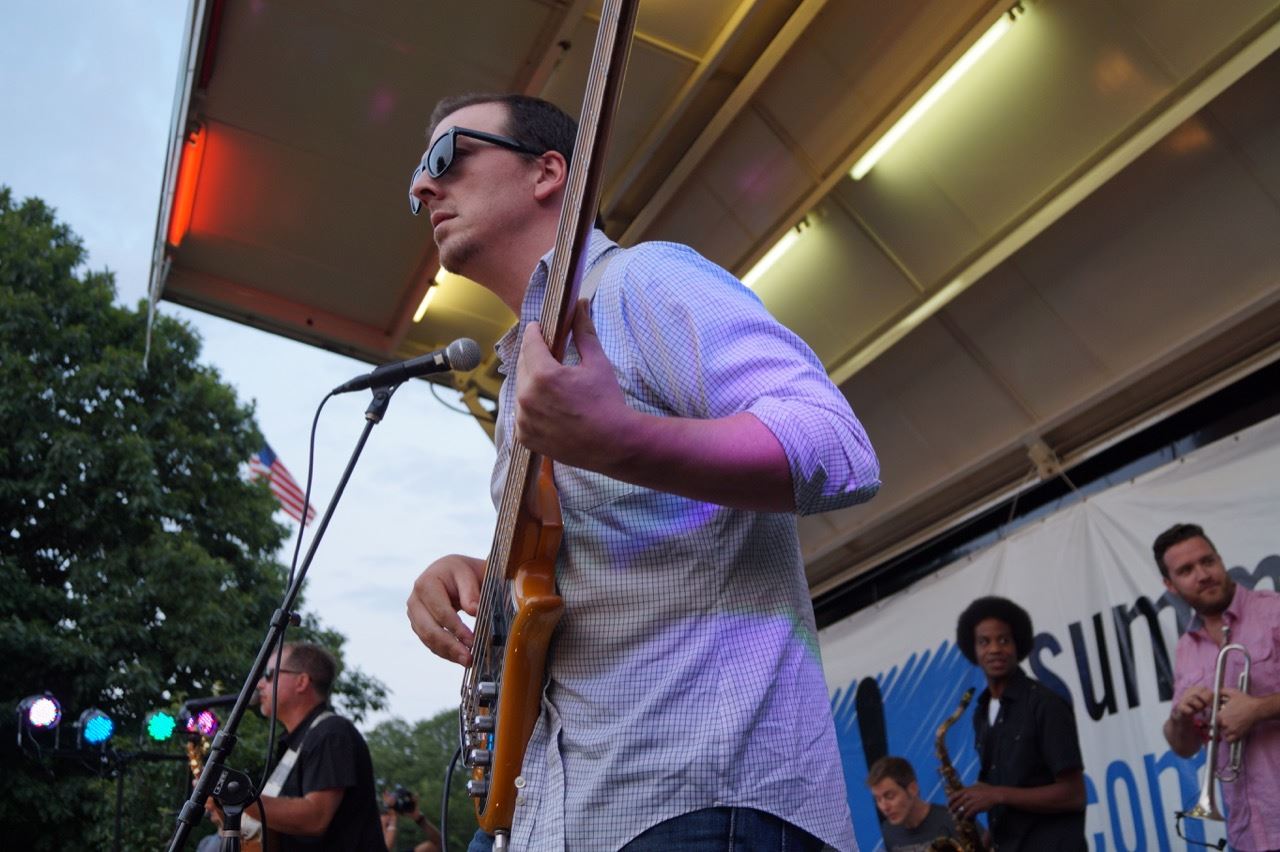 Band plays at the Brian Kirk and the Jirks - Hot Summer Nights event.